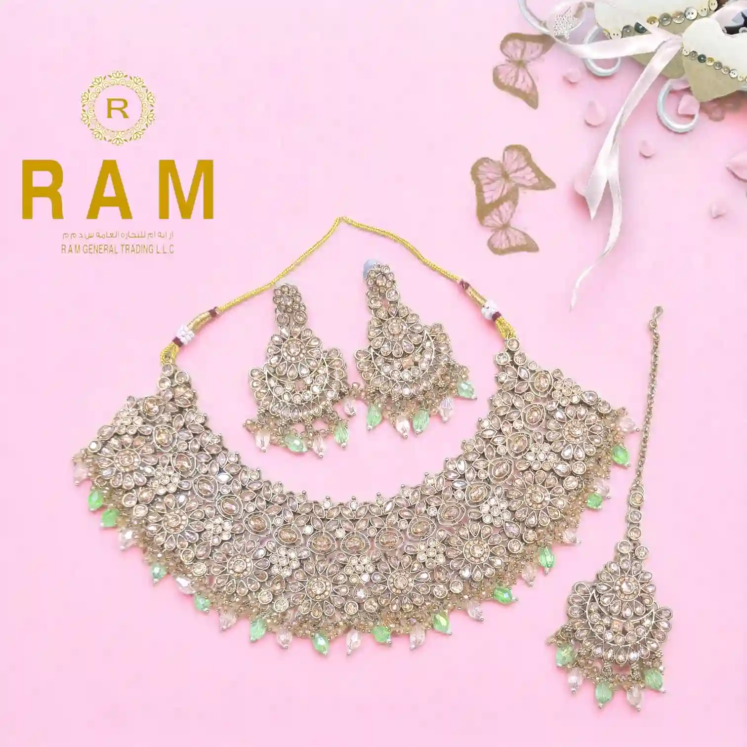 POLKI NECKLESS WITH EARINGS